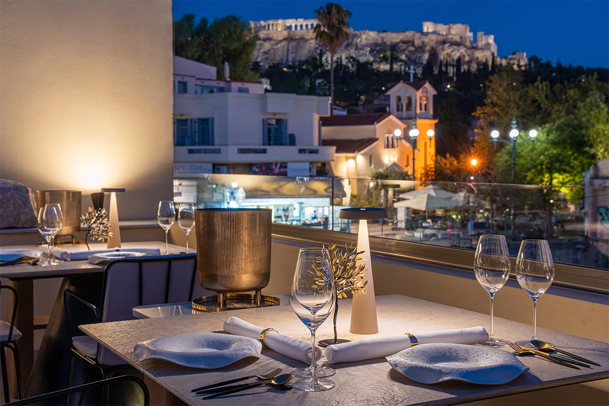 Night View from Athens Makris Restaurant